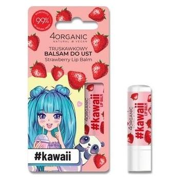 4Organic Lip Balm #Kawaii balsam do ust Strawberry 5g (Lippenbalsam) (30063088)
