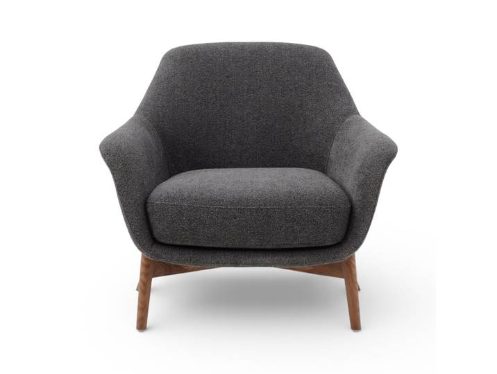 Fauteuil en tissu gris foncé