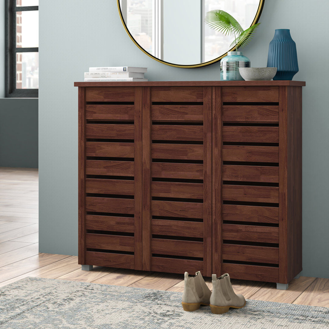 Lark Manor Ain Shoe Storage Cabinet Brown 15