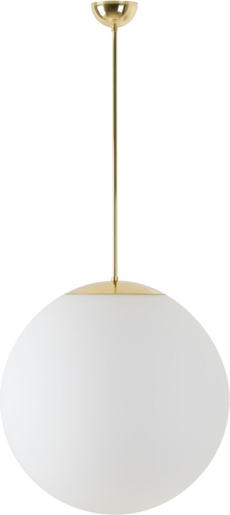 OSMONT ISI63761 ISIS P4 PM-M Hängeleuchte aus Kunststoff, poliertes Messing/Weiß, Schutzart IP40, 40 W, E27
