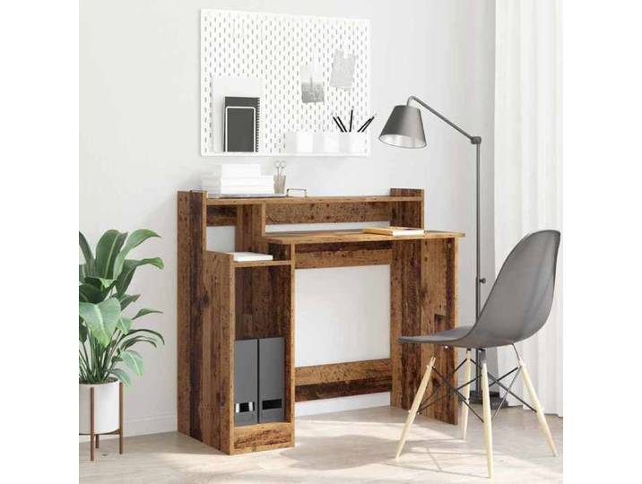 Bureau bois ancien 97x45x90 cm bois ingénierie bureau effet vieilli design rustique