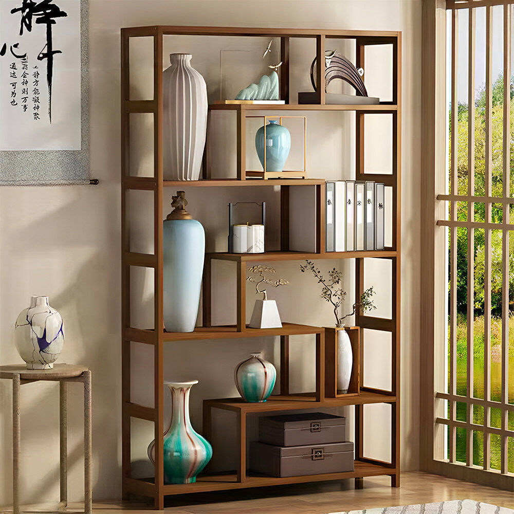 Alpen Home 175cm H x 99cm W Bookcase Brown 175cm H X 99cm W X 25.3cm D