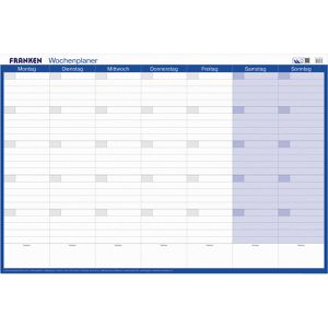 Franken Plakatkalender PKW1002, jahresunabhängig, Wochenplaner, abwischbar, 91 x 61cm (A1)