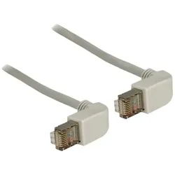 DeLOCK Patchkabel gewinkelt RJ45 S/FTP Cat5e 0,5m grau