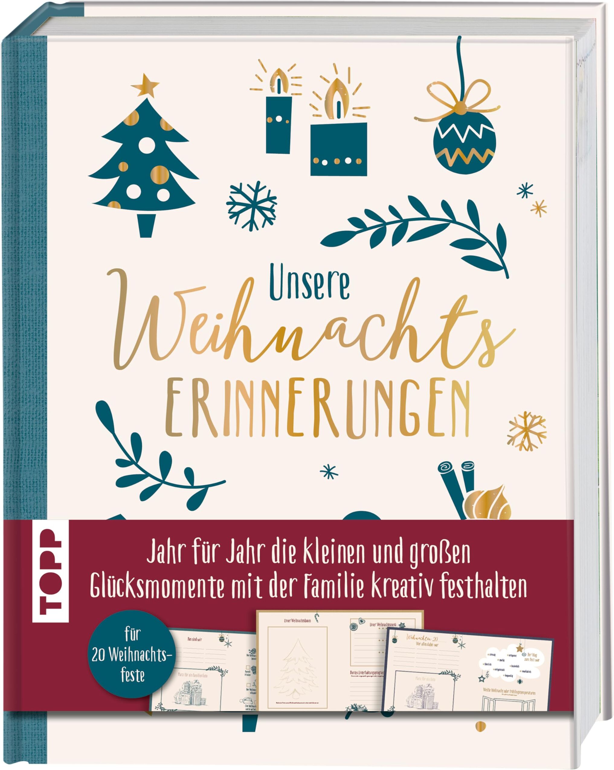 frechverlag - Unsere Weihnachtserinnerungen: Jahr für Jahr die kleinen und großen Glücksmomente mit der Familie kreativ festhalten. Für 20 Weihnachtsfeste - Preis vom 12.10.2026 11:37:12 h