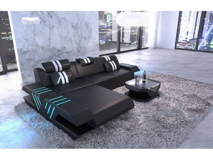 Ecksofa Venedig L-Form aus Leder