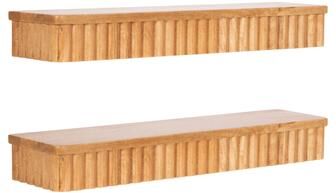 Kate and Laurel Reid Ribbed Floating Shelves