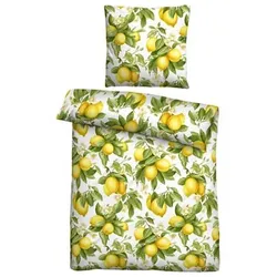 Castell® Bettwäsche Zitronen Baumwoll Renforcé Einzelbett, 2tlg.