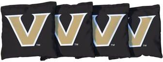 Skip's Garage Vanderbilt Commodores Black Cornhole Bags