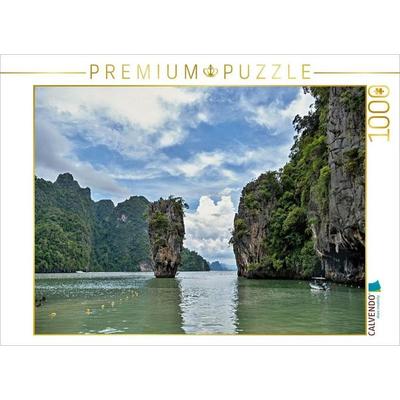 CALVENDO Puzzle Felsen von Khao Phing Kan | 1000 Teile Lege-Größe 64x48cm Foto-Puzzle für glückliche Stunden
