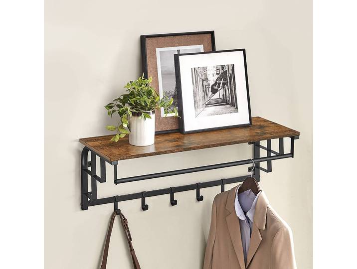Porte-manteaux mural 80 cm 80 x 27 x 30cm Marron