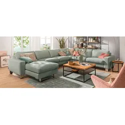 Segmüller Werkstätten Ecksofa Lipari Stoff Grün