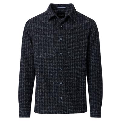 Hemdjacke VENTI "VENTI Hemdjacke uni", Herren, Gr. 52, dunkelblau, Jacken