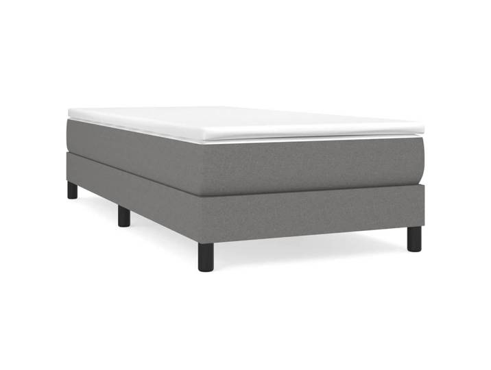 Cadre de lit gris foncé 90x190 cm Tissu