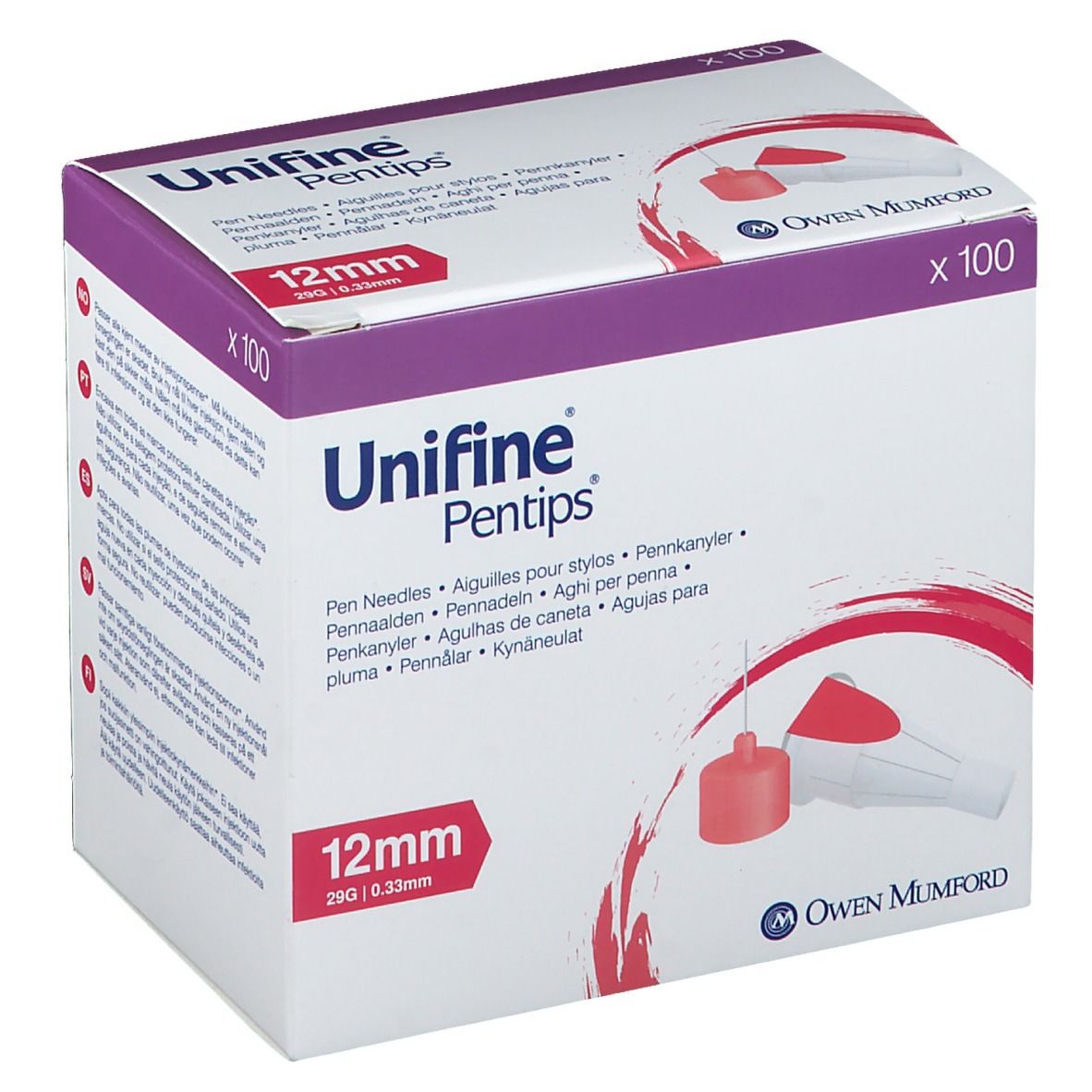 Unifine Pentips Kanüle 29 G 12 mm 100 St
