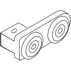HSK Ersatzteile Laufwagen inklusive Gelenkrolle, Falttür 2-teilig, Alu Silber-matt, E30260-01 E30260-01
