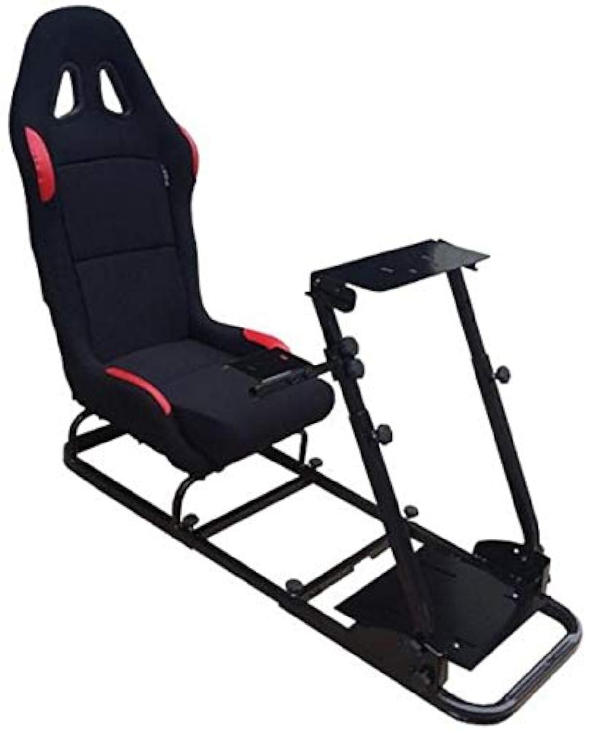 Game-Simulator-Set, klappbarer Sport-Sitz, Stahl, Schwarz