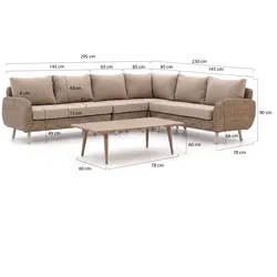Intenso Suzzara/ROUGH-K Ecklounge-Set 5-teilig