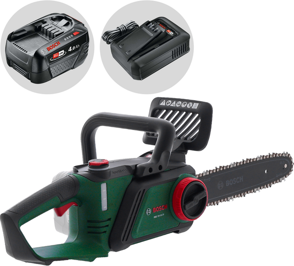 Bosch PKE18V-30-28 - Tronçonneuse à batterie - 18 V 4 Ah - Guide de 30 cm