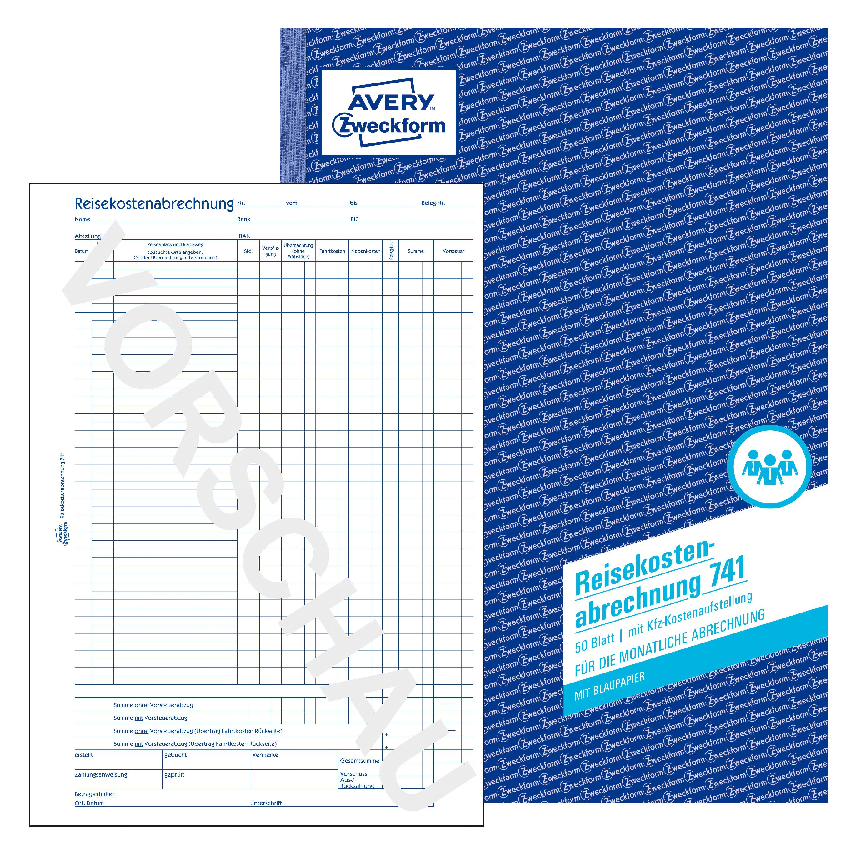 Avery Reisekostenabrechnung (50x) (21139120)