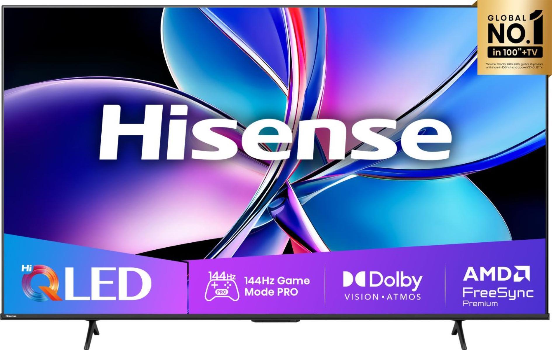 Hisense 65 '' E7Q PRO | Hi-QLED Smart TV 4K 144 Hz, 165,1 cm (65"), 3840 x 2160 Pixel, QLED, Smart-TV, WLAN, Schwarz