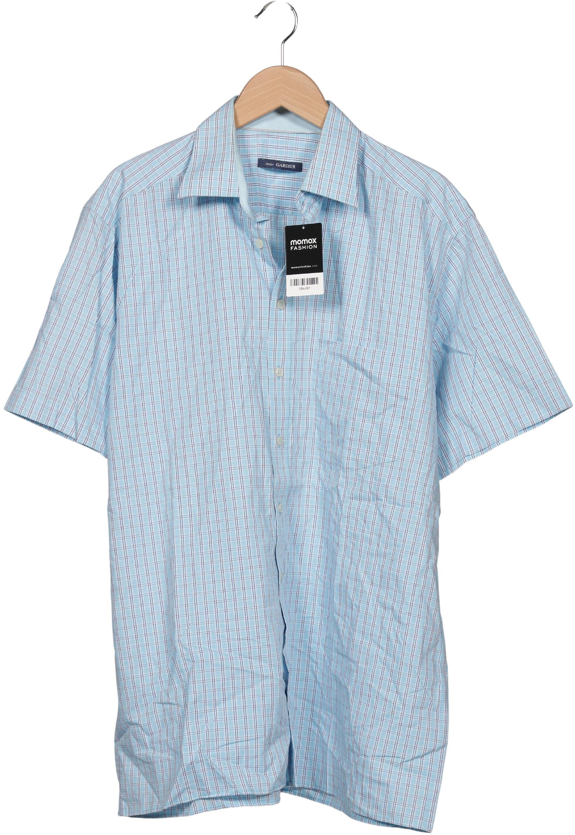 Atelier Gardeur Herren Hemd, Hellblau, Gr. 43, Baumwolle - Second Hand