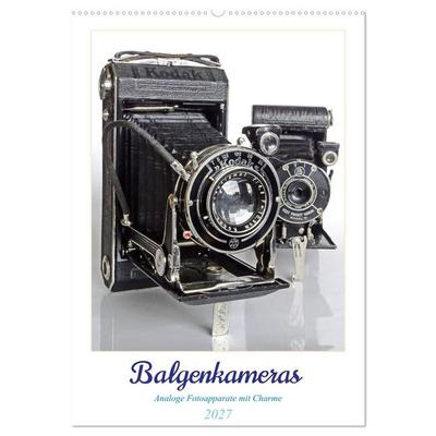 Balgenkameras - Analoge Fotoapparate mit Charme (Wandkalender 2027 DIN A2 hoch), CALVENDO Monatskalender