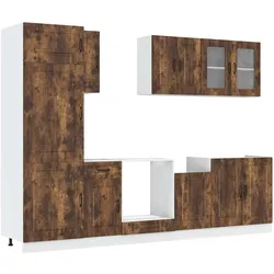vidaXL 8-tlg. Küchenschrank-Set Kalmar Räuchereiche Holzwerkstoff