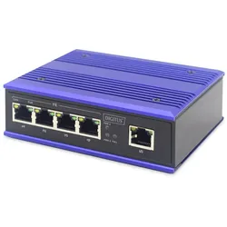 DIGITUS Fast Ethernet Industrieller 4x Port Switch + 1x Uplink Port