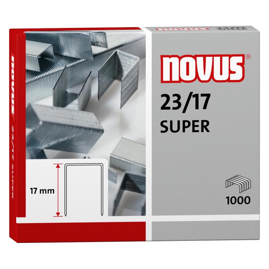 Novus Heftklammer Produktverwendung: Blockhefter Typbezeichnung der Heftklammern: 23/17 S (042-0045)