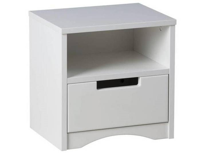Mid.you Nachtschrank Classic, Weiß, Schichtholz,Schichtholz,Schichtholz, 1 Schublade(n) Schubladen, 40x40x30 cm, Schlafzimmer, Nachttische