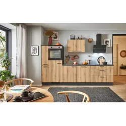 Pino Küchenzeile PN 100 Holzoptik Braun Eiche