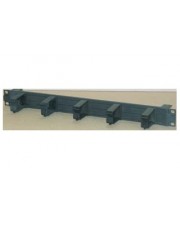 APRA apraNET Kabelführungsplatte für Schaltschrank Schwarz RAL 9005 1U 48,3 cm 19" 19-Rangierpanel aus Kunststoff 1 HE (21-3145-80)