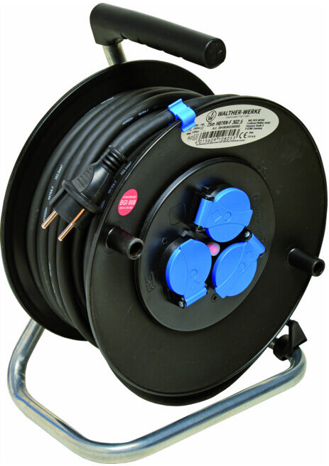 Walther Werke Enrouleur de câble 16A 2P+T 230V 25m H07RN-F3G2,5 39100302250303 ; walther_werke (1011521)