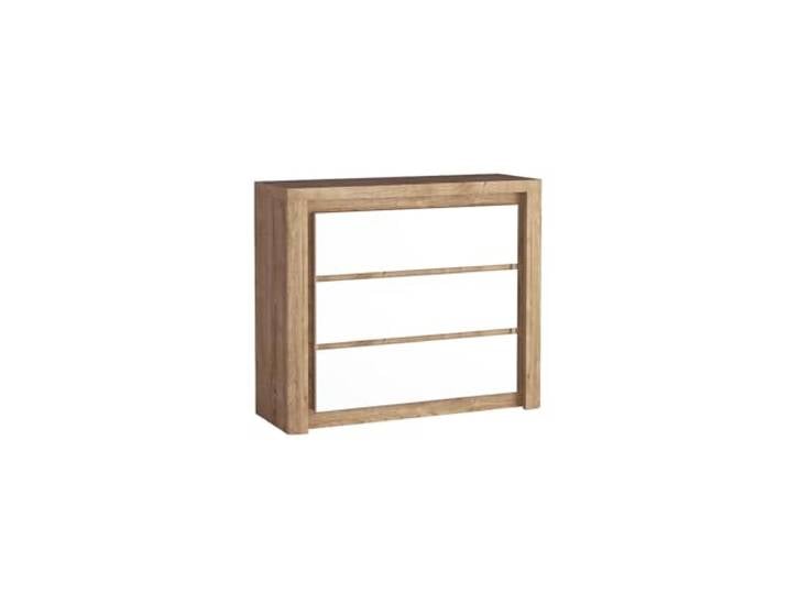 Lomadox Kommode Wohnzimmerschrank Anrichte Sideboard Schrank Schubladenschrank Schubladenkommode modern in Eiche mit weiß