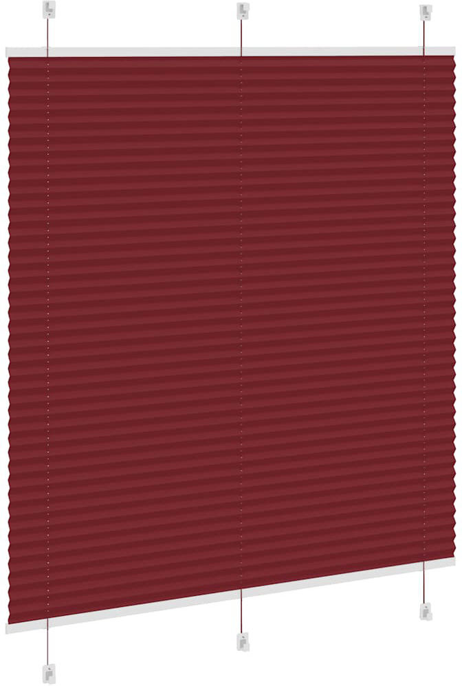 Metro Room Darkening Pleated Shade Bordeaux Red 120cmW x 100cmL