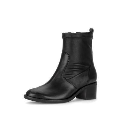 Stiefelette GABOR, Damen, Gr. 39, Textil, schwarz, Kalbsleder, Lederimitat, unifarben, Schuhe Stiefelette, Blockabsatz, Business-Stiefelette