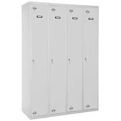 SimonRack Spind Schrank, Metallschrank, Schließfachschrank, Schloss, 4 Abteile, 1800x1200x500 mm  - Simonlocker