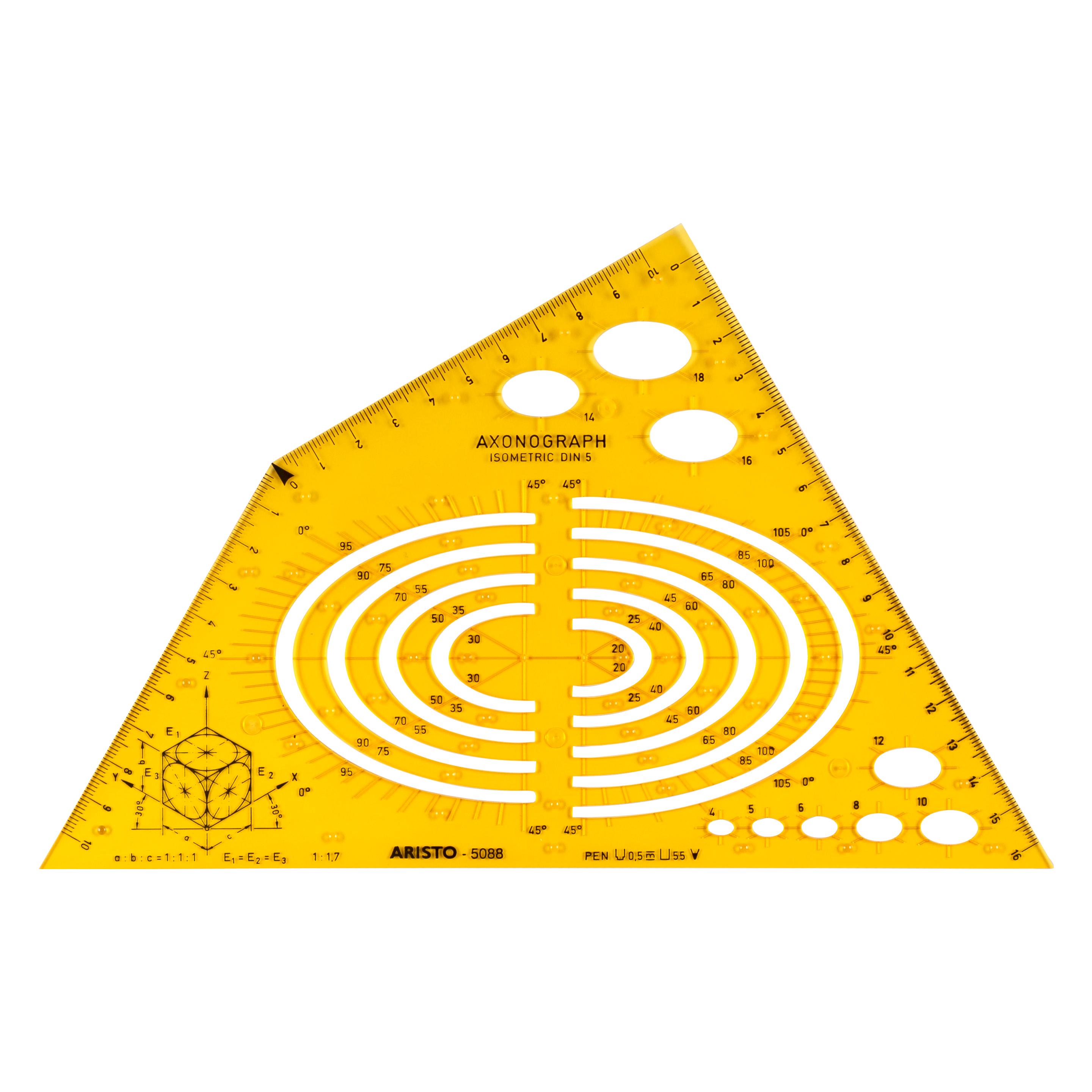 Aristo Schablone Axonograph (24 cm, Kunststoff) (AR5088)