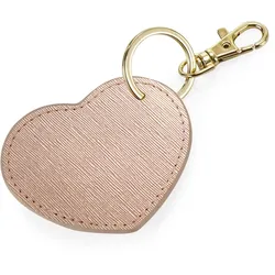 BagBase Schlüsselclip Herz 'Boutique' 0 BG746 rose gold 7 x 6 cm