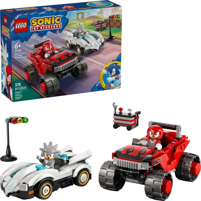 LEGO Sonic the Hedgehog 77118 Silvers Auto vs. Knuckles' Monstertruck