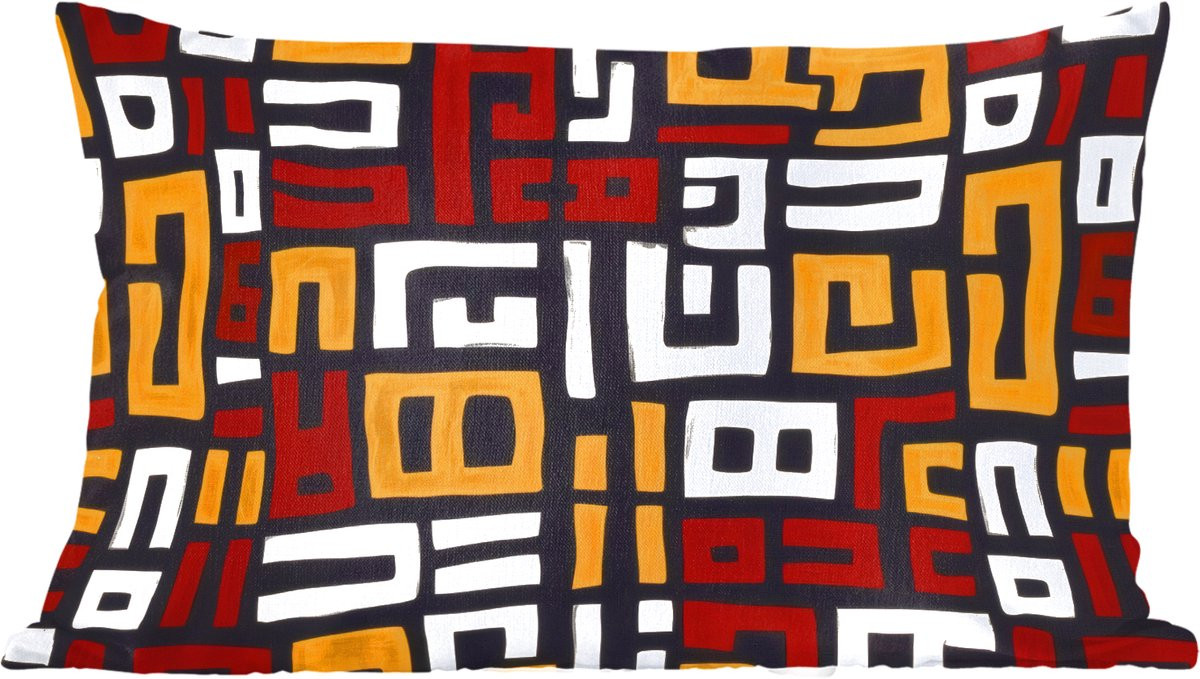 PillowMonkey Sierenkussen Abstract Patroon Rood 60 x 40 cm