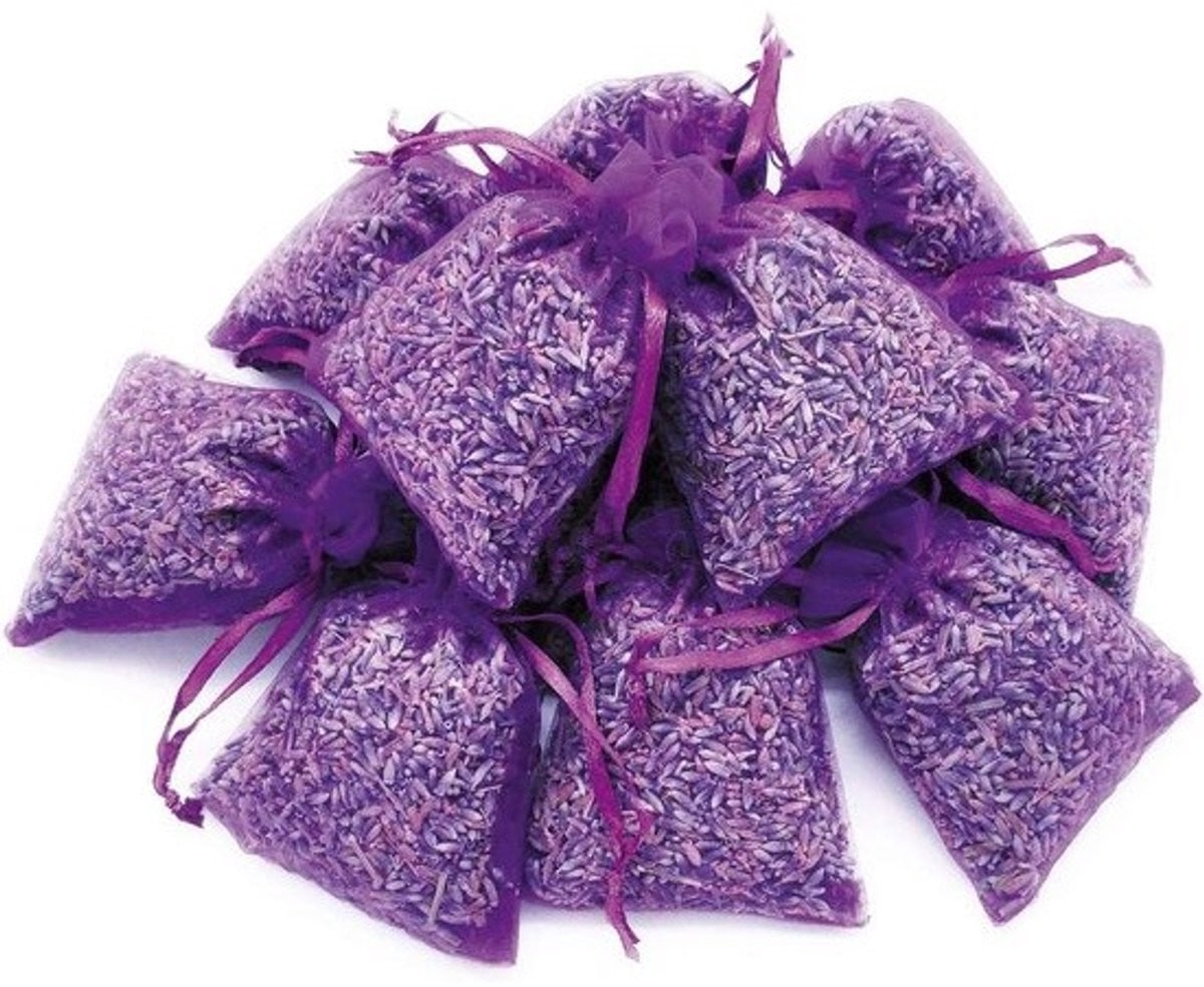 12 Stuks Natuurlijke Lavendelzakjes 120g - Verse Provence Lavendel voor Kledingkast en Linnen