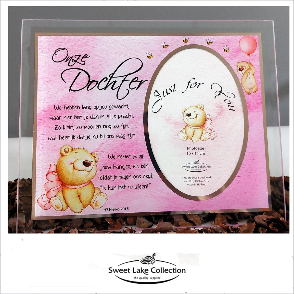 Just for You fotolijst met gedicht Onze Dochter Sweet Lake Collection voor baby meisjes
