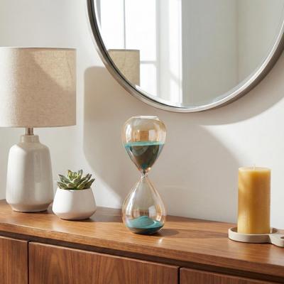 Sagebrook Home Glass Hourglass, Elegant Decorative Objects, Perfect for Decor
