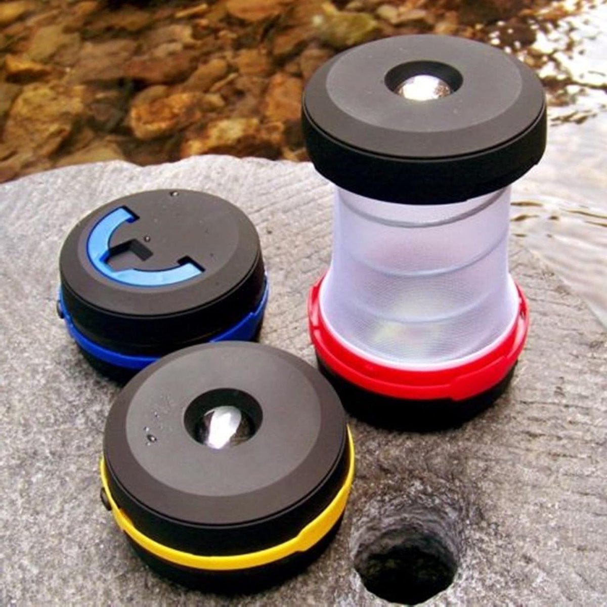 Merkloze Camping Lantaarn - Inklapbare Zaklamp voor Outdoor Verlichting - Rood - 8.5 x 13 cm
