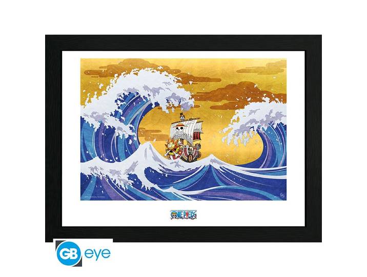 ONE PIECE Tirage encadré Thousand Sunny