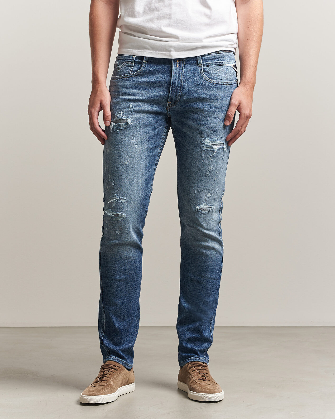 Replay Anbass 10 Years Wash Jeans Medium Blue men W32L30 Blå