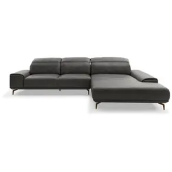 Musterring Ecksofa MR 2490 Leder Anthracite 342 x 207 cm