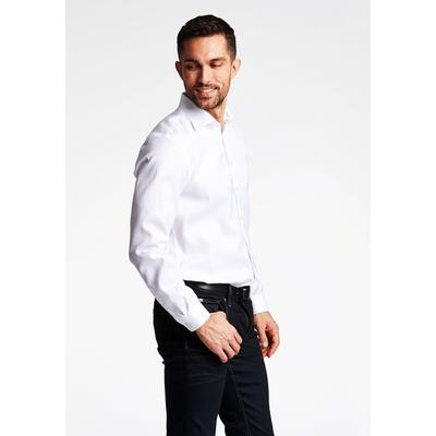 Businesshemd LINDBERGH "Technisches Hemd (Langarm) Modern Fit", Herren, Gr. S, Normalgrößen, weiß, Obermaterial: 100% Baumwolle, Hemden